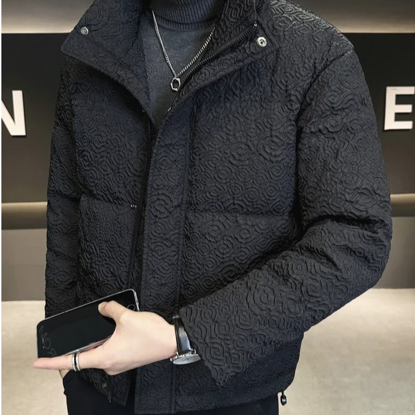 羽绒服男冬季2025新款潮牌时尚帅气韩版潮流轻薄加厚高端立领外套