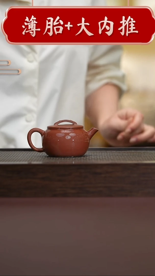 茶壶紫砂直播间专属原矿手工瓦当红皮龙150CC