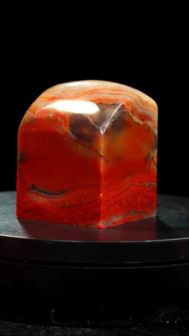 田黄石红花田黄印章印章印章