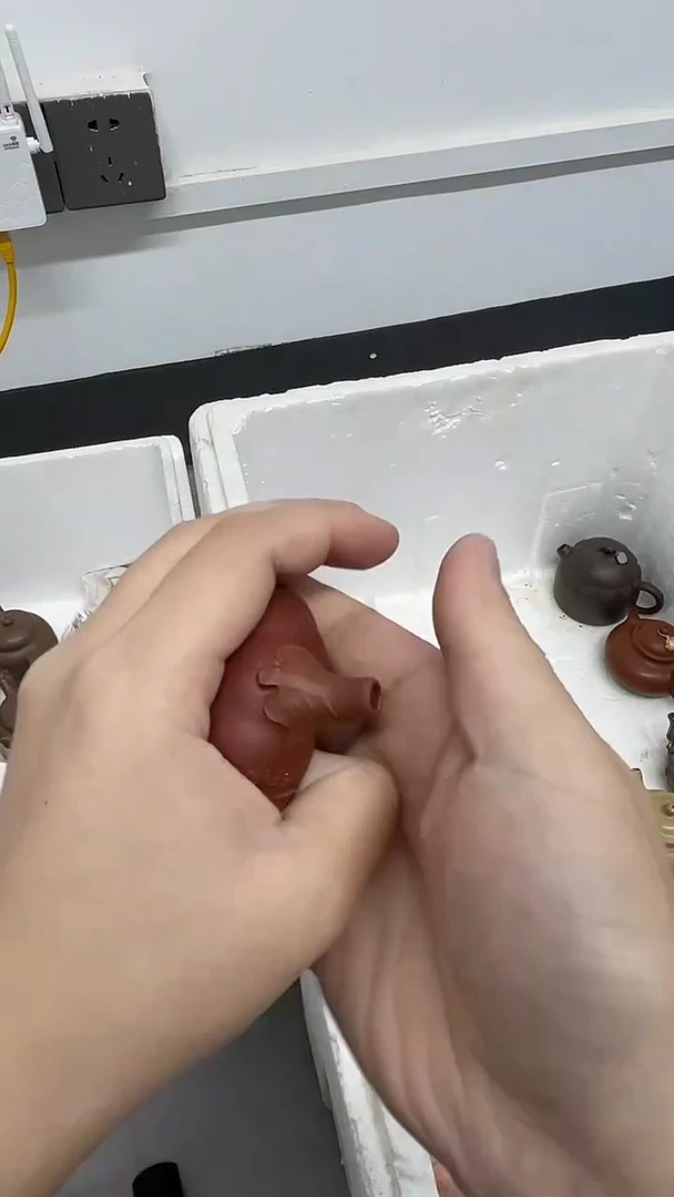 茶壶紫砂刻字扁南瓜小壶