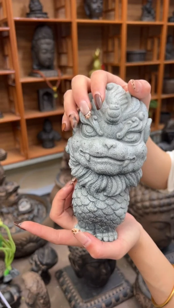 陶土【青砂石】天禄貔貅丨微瑕