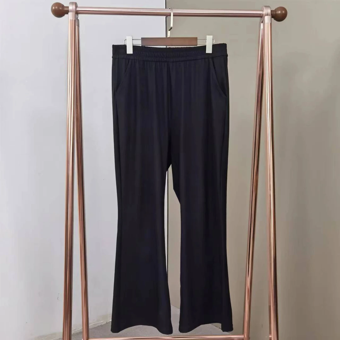 初秋大码宽松休闲舒适百搭显瘦微喇裤