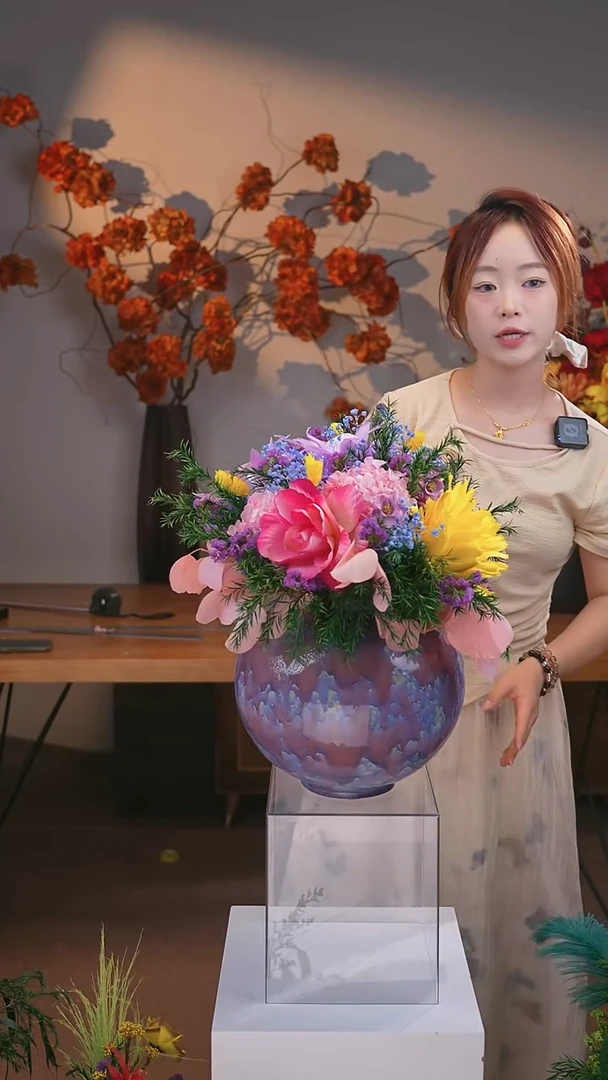 图片款式：单花束+花瓶
