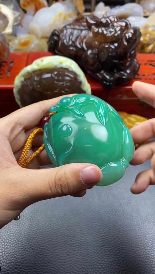 未镶嵌手把玛瑙/玉髓纳***艇00