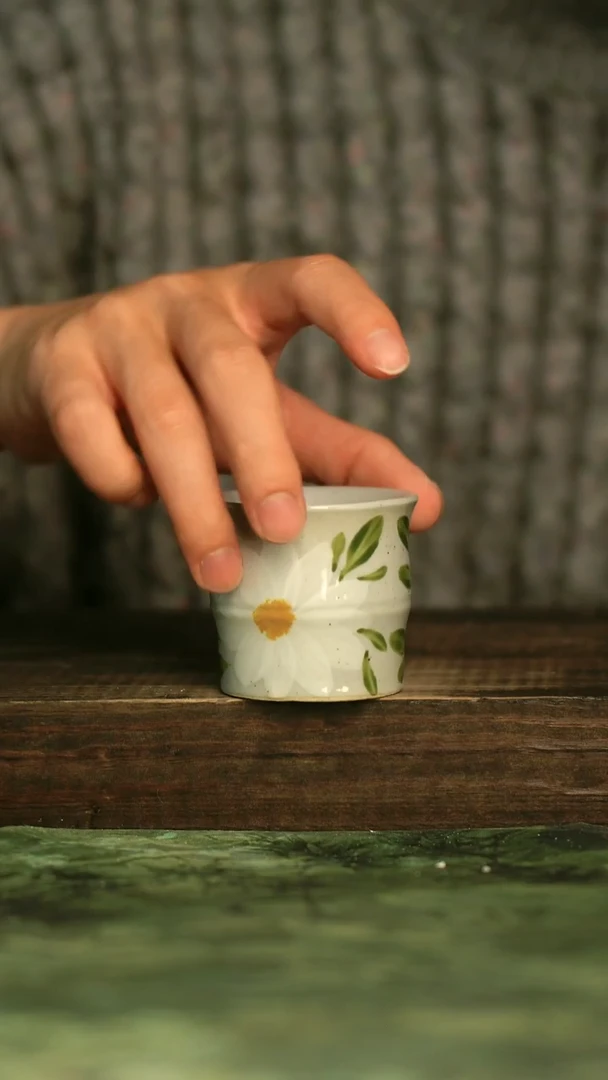 陶瓷青诗集手工手绘瓷器