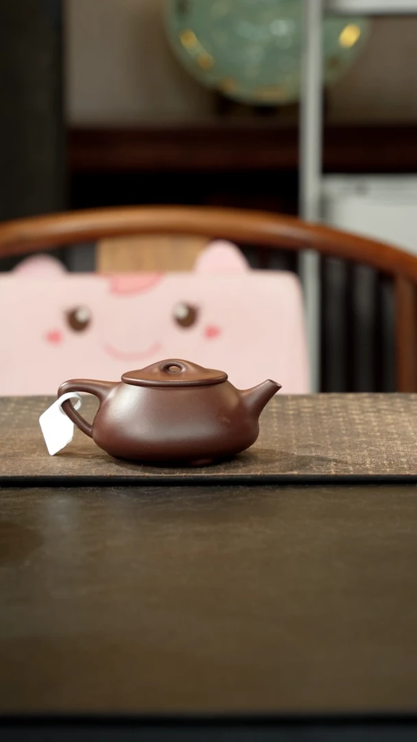 茶壶紫砂老紫泥光明瓢200cc