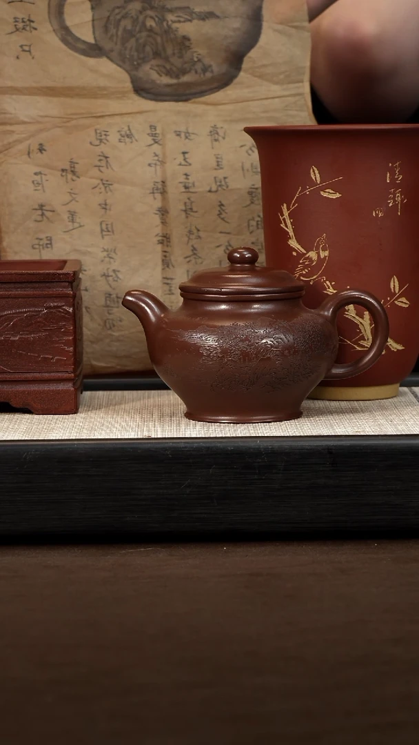 茶壶紫砂【P022】掇只  380c  ZLJ