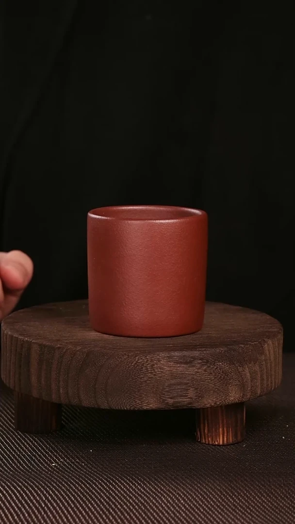 茶杯紫砂紫砂刻绘主人杯扳指杯