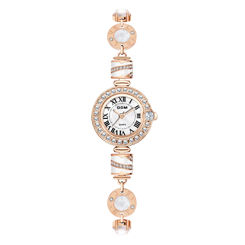 DOM时尚轻奢手链石英手表女士轻奢防水腕表 G-1565 MC
