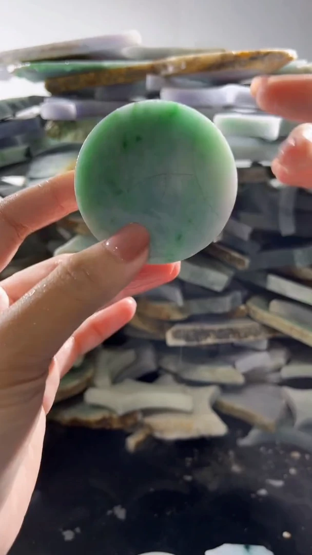 未镶嵌摆件翡翠翡翠颈饰未镶嵌翡翠裸石翡翠缅甸翡翠A货钟8084