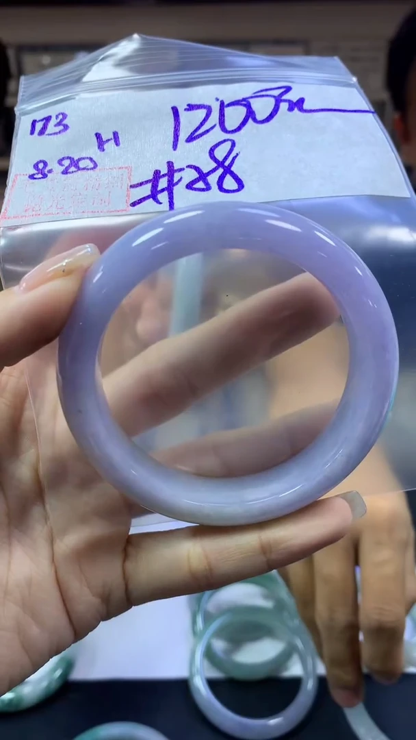 定制翡翠未镶嵌123手镯58+1200元+拍一发一