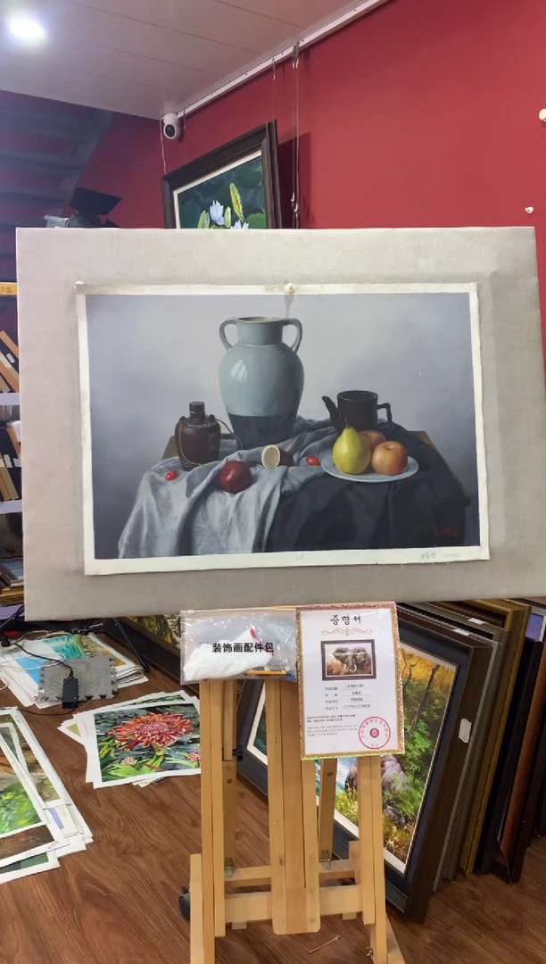 油画【26号】朝鲜原创手绘油画【功勋Ⅰ级画家丨孤品佳作】【顺丰包邮】