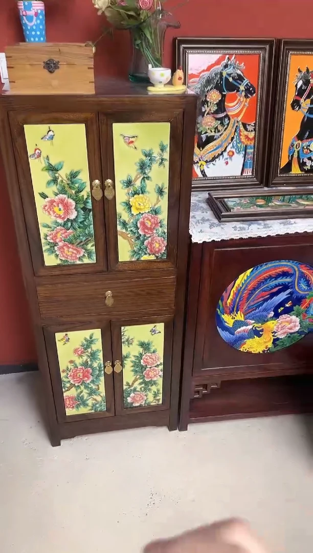 陶瓷  新款 4片画 收纳大柜子