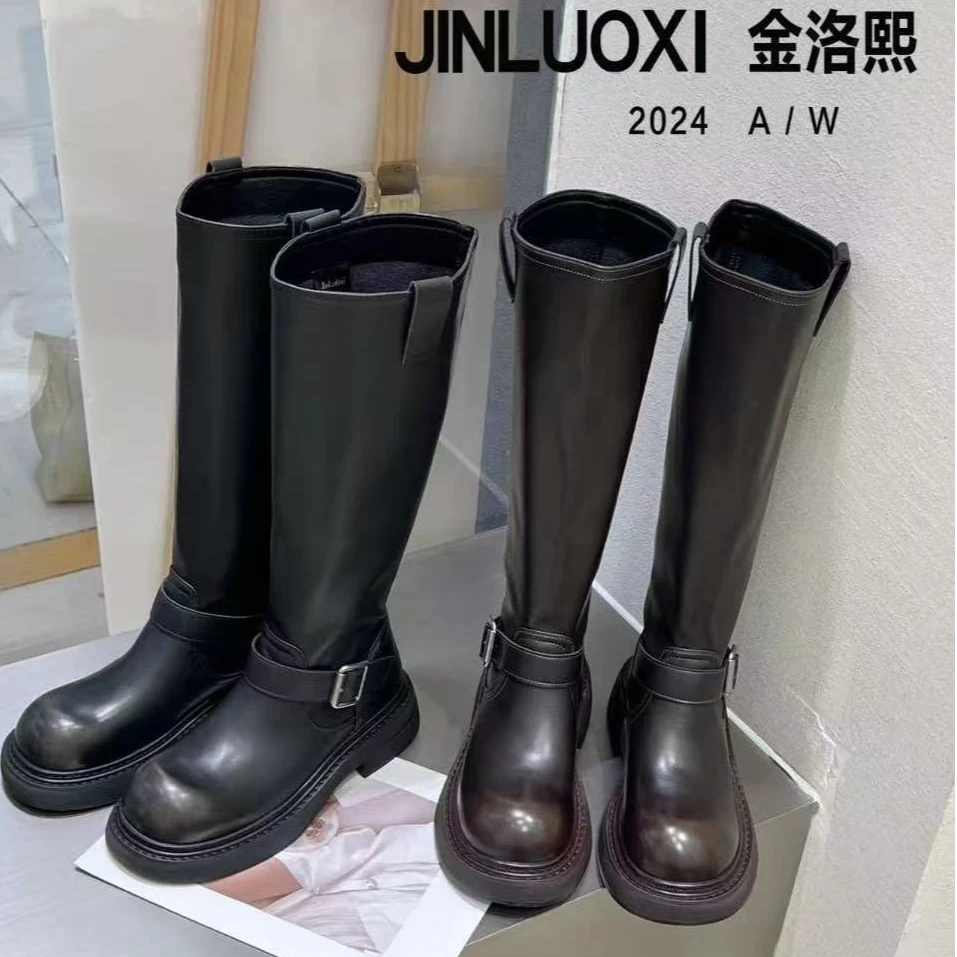 轻软舒适～厚底骑士靴高筒靴女1256