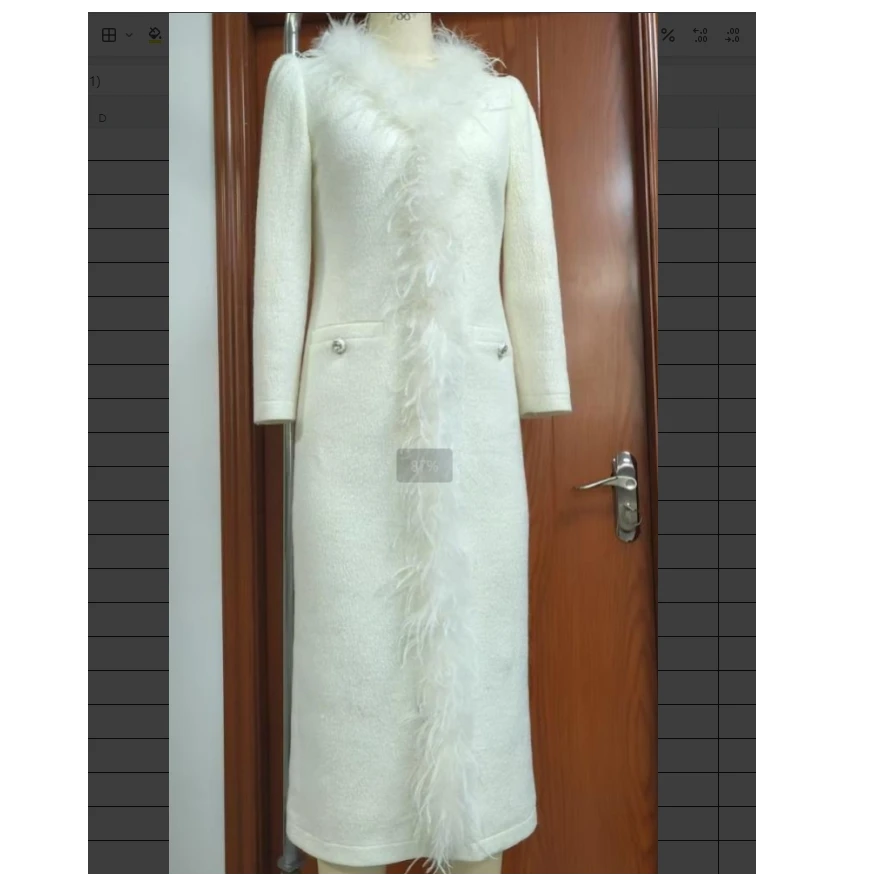 【南油玲姐】白色长袖连衣裙0028