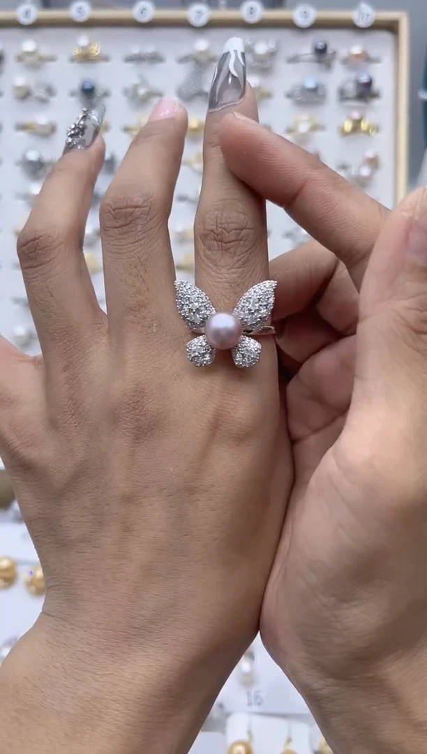 【闪购商品】淡水珍珠戒指合金8