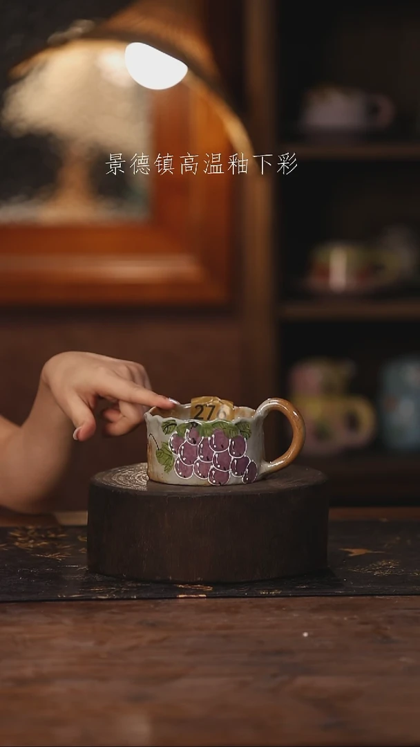 陶瓷景德镇高温釉下手绘陶瓷276