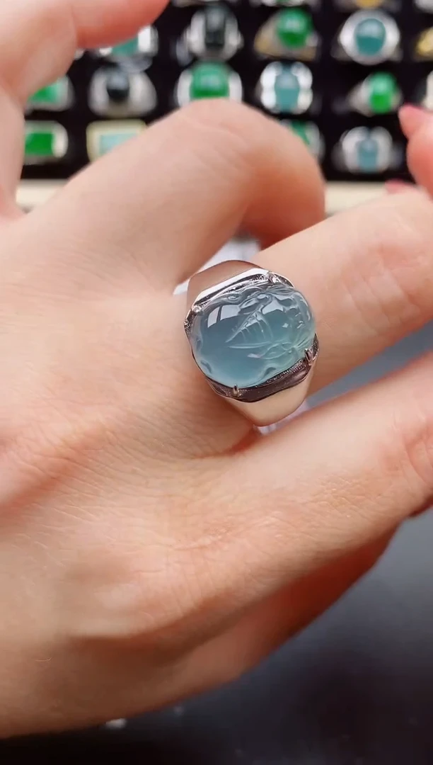 【闪购商品】翡翠戒指银S925镶嵌212112