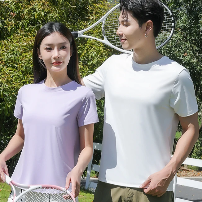 BONAS/宝娜斯男女同款修身情侣短袖抗菌透气空调T恤短袖6605/6606
