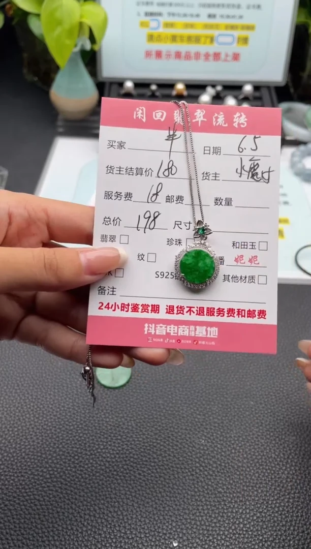 翡翠未镶嵌颈饰项链