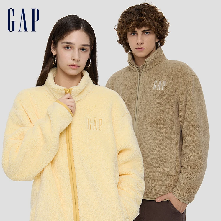 成毅代言Gap男女装2025秋季抱抱绒宽松拉链立领外套 DR 786538