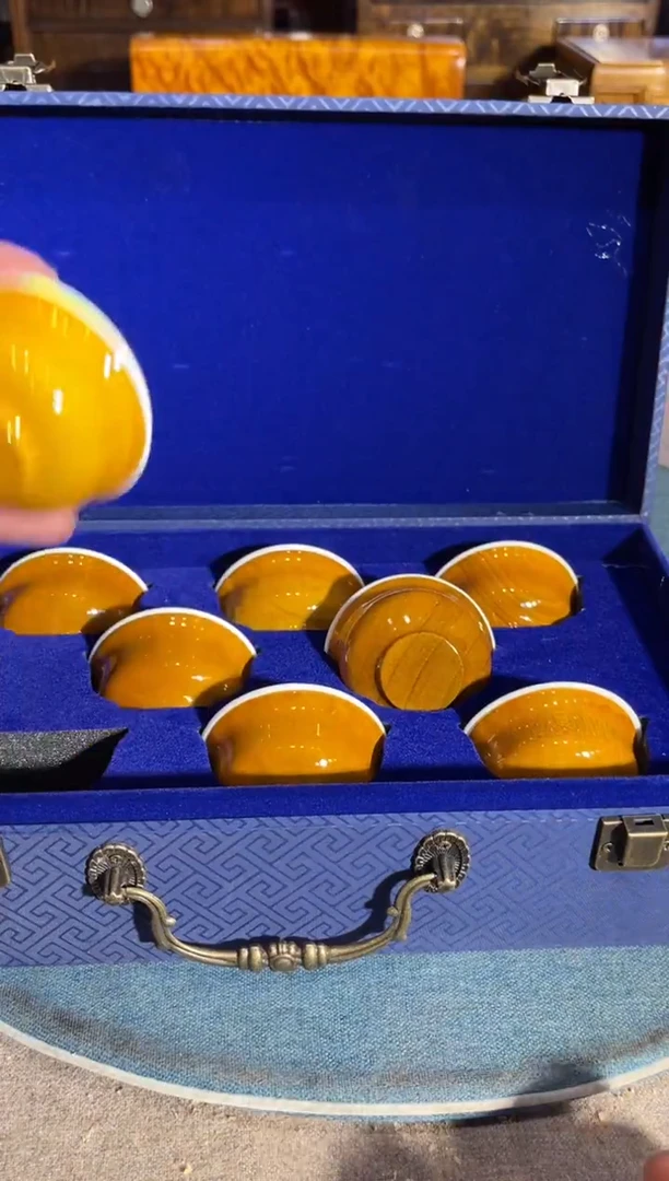 乌木类成套家具金丝楠茶具八件套 14