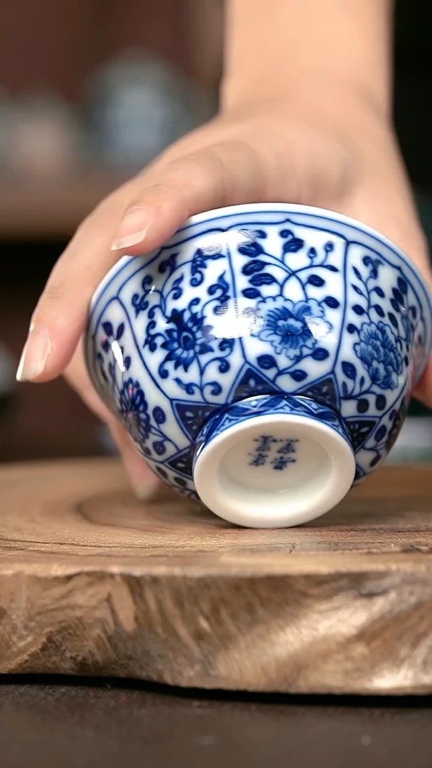 手绘手绘高温现代瓷  柴 开窗花卉大压100cc