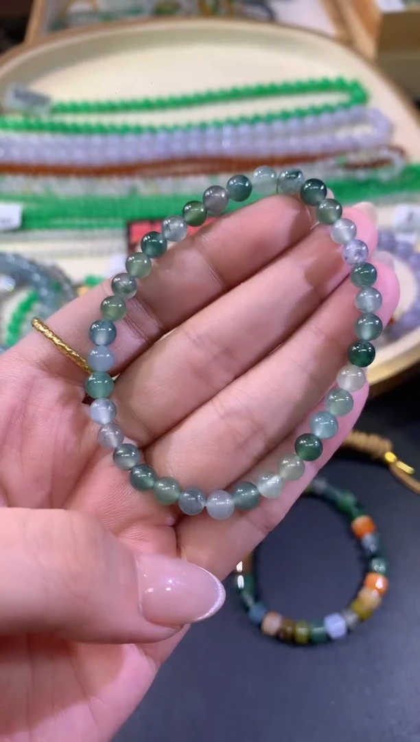 未镶嵌手串翡翠A464|1500