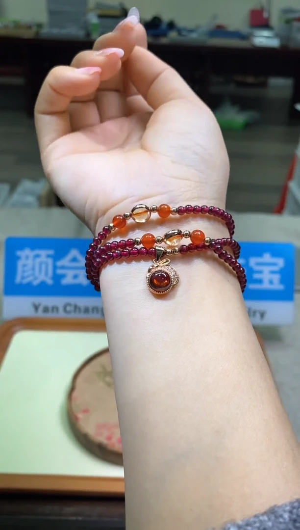 【闪购商品】石榴石手链未镶嵌多样性发一件705