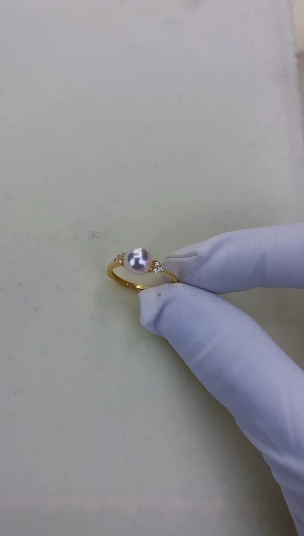 银S925镶嵌DA海水珍珠 GD203 戒指 8