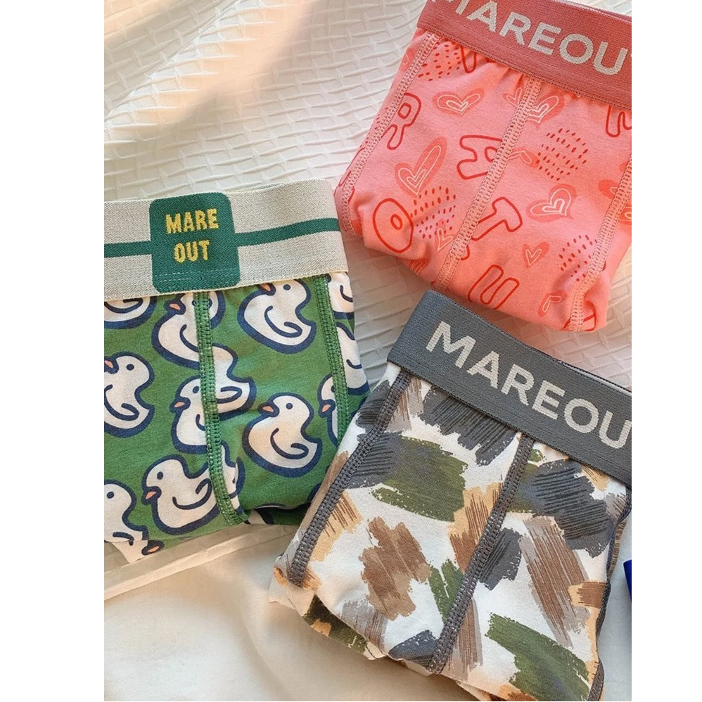 贾鲁萨加高端时尚秋季男士纯棉裆中腰无痕宽松舒适透气四角内裤