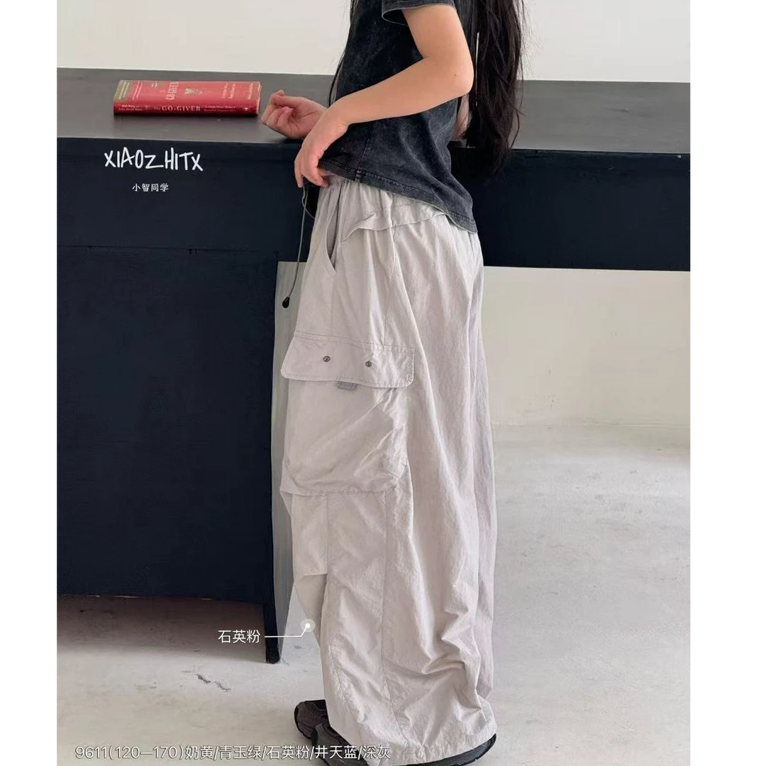 小智同学男女中大童休闲阔腿工装裤束脚夏季运动长裤百搭薄款宽松