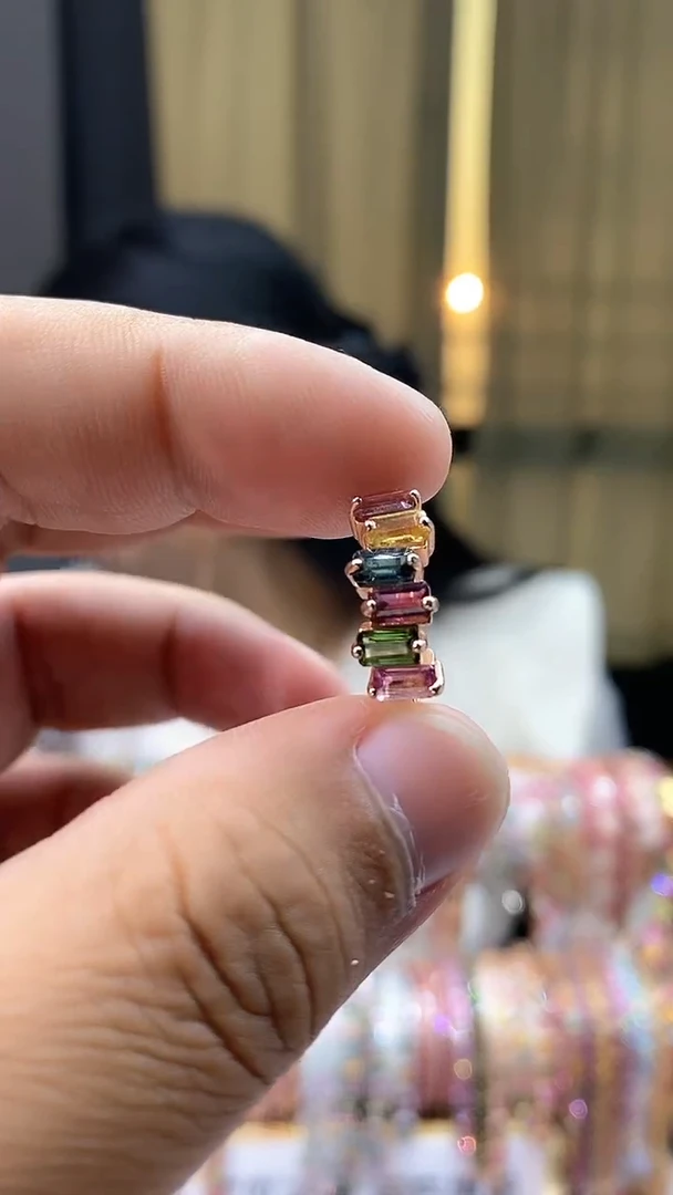 【闪购商品】碧玺戒指银S925镶嵌354354354345