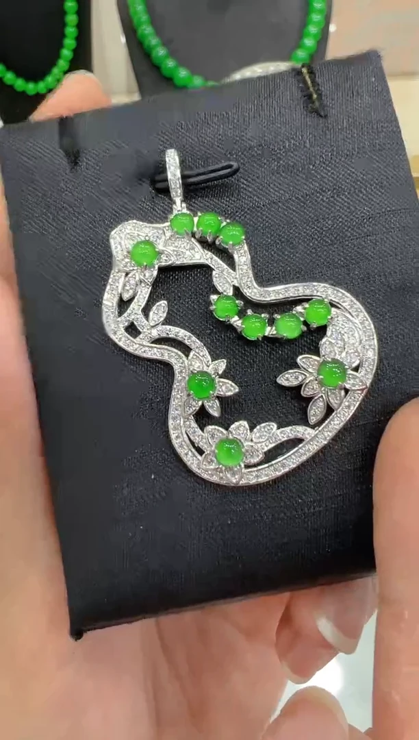 翡翠银S925镶嵌吊坠(不含链)多样性团购发一件