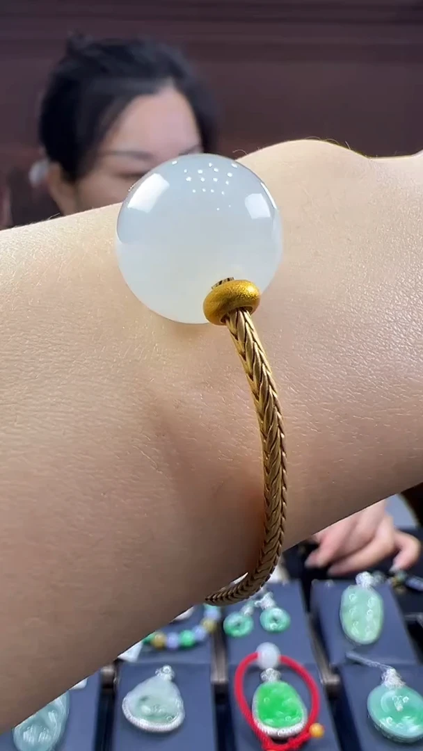 未镶嵌挂件翡翠路路通手绳