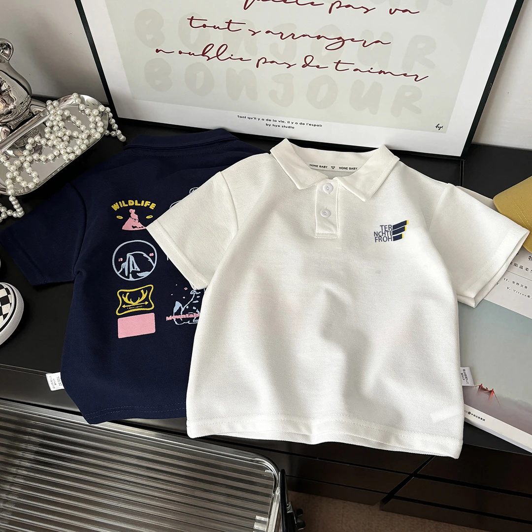 2025新款儿童POLO衫夏季男女宝夏装潮童韩版百搭时尚夏款短袖