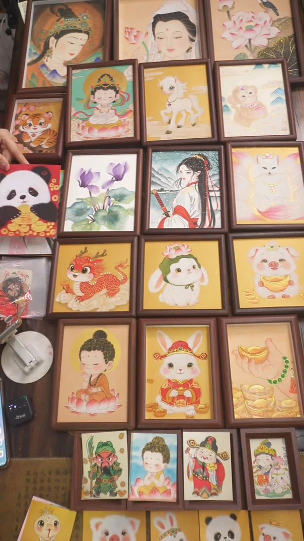 国画迷你仙客来花卉套装4