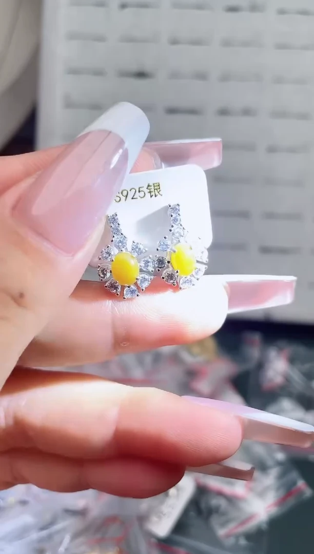 翡翠银S925镶嵌吊坠(不含链)、