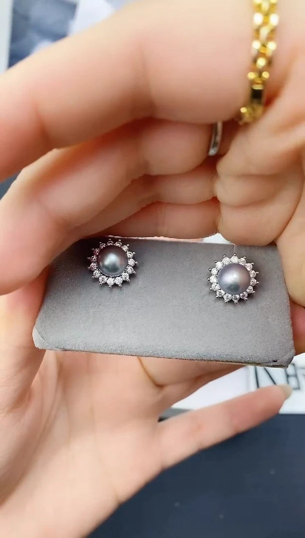 未镶嵌耳饰淡水珍珠ed1074