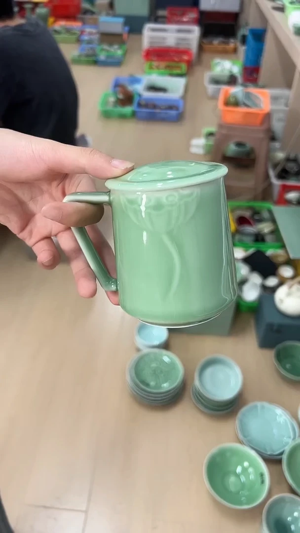 龙泉云间青瓷小米茶器