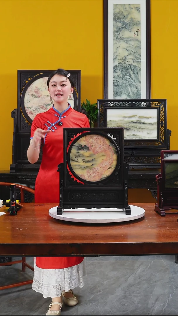 石材天然大理石画摆件