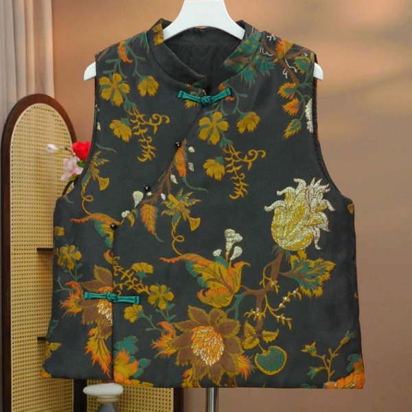 【加棉-马甲】新中式国风2025年新款高端气质百搭马甲