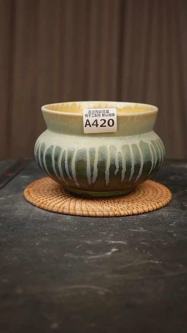 【闪购商品】瓷片景德镇手工陶瓷花盆微瑕