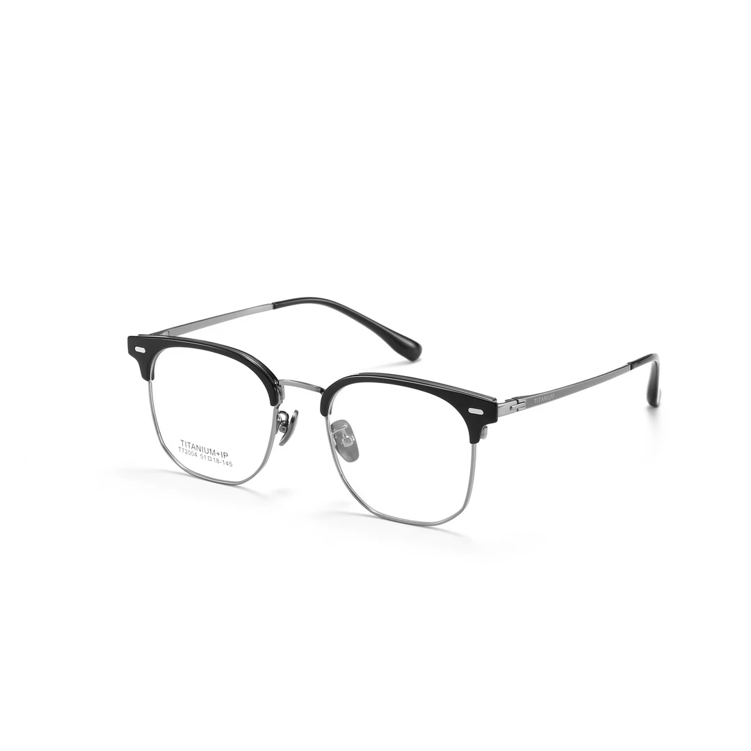 经典气质百搭复古简约时尚半框超轻纯钛镜架 600 度内赠配镜