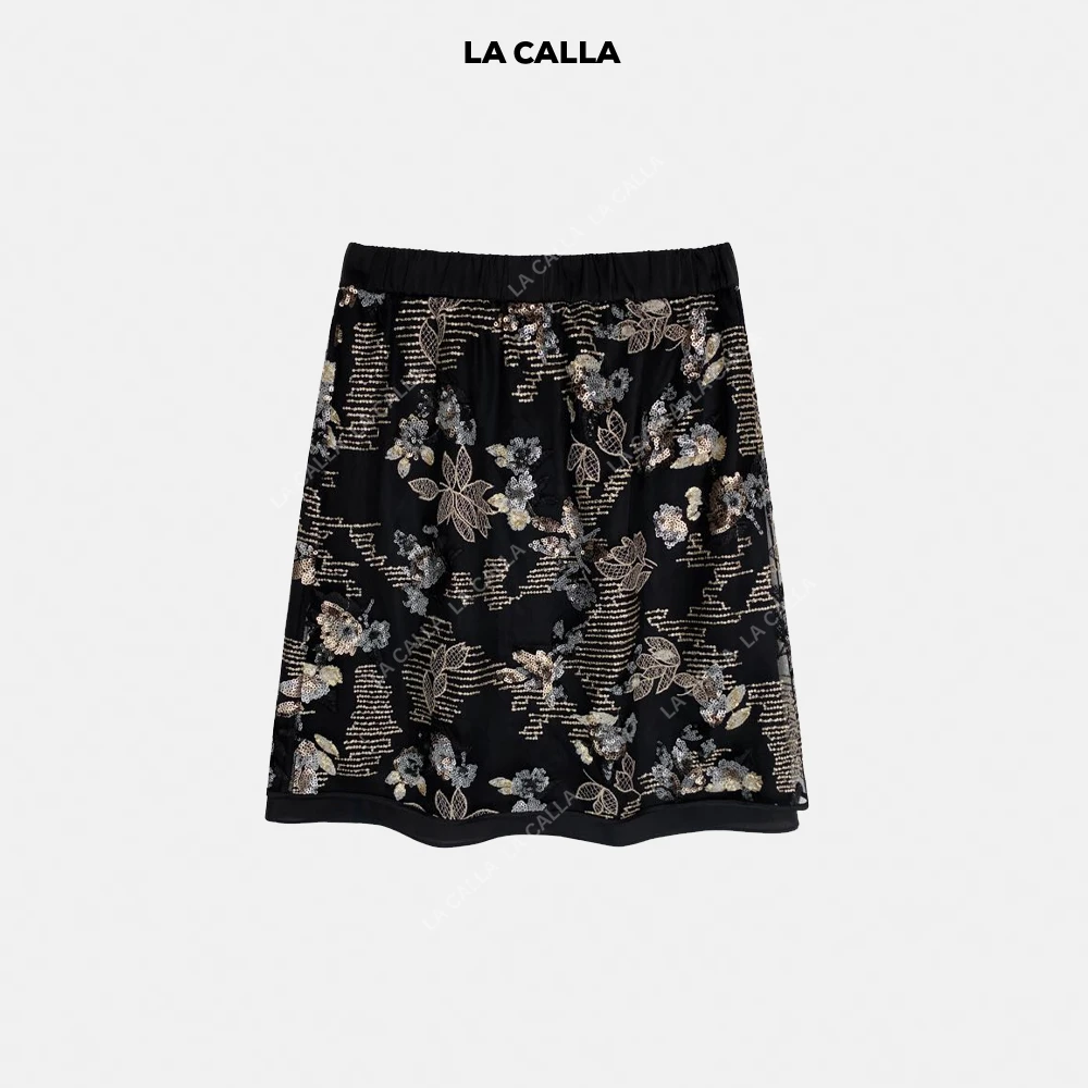 LA CALLA高定亮片新中式闪亮一夏轻奢优雅半裙OY969