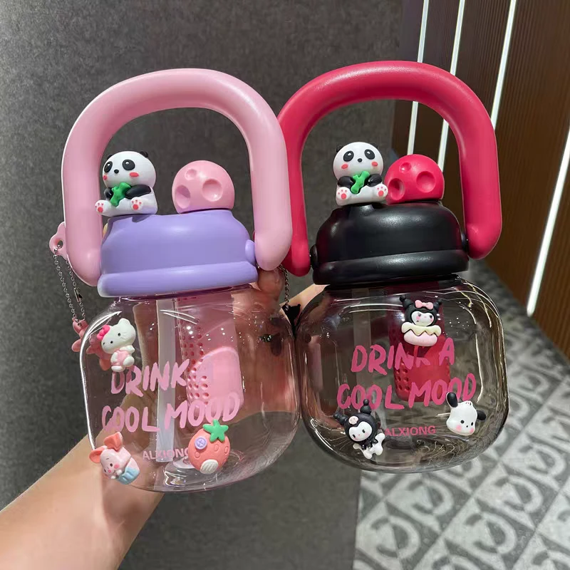 网红新款高颜值吸管杯大容量水壶夏天杯子可爱可爱少女心学生