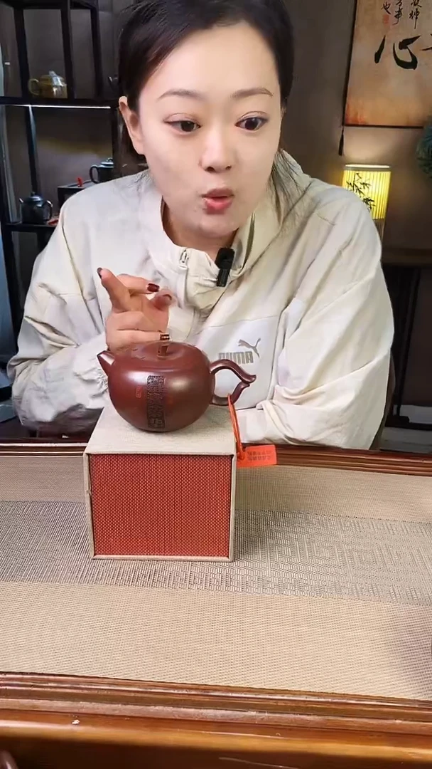 茶壶紫砂龙血砂苹果【雪】