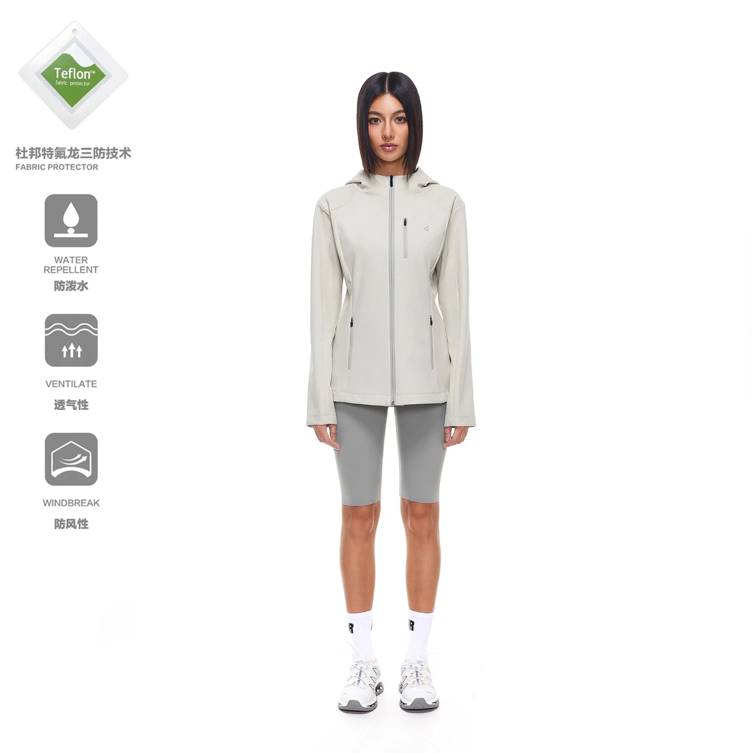 FDR旗舰店 防泼水保暖修身软壳冲锋衣外套女户外登山服运动夹克