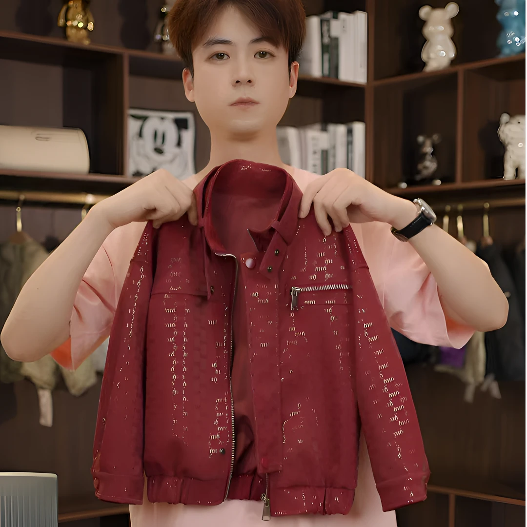 皮衣外套2025新款男女宝宝百搭洋气儿童春秋款痞帅气童装宝宝秋装