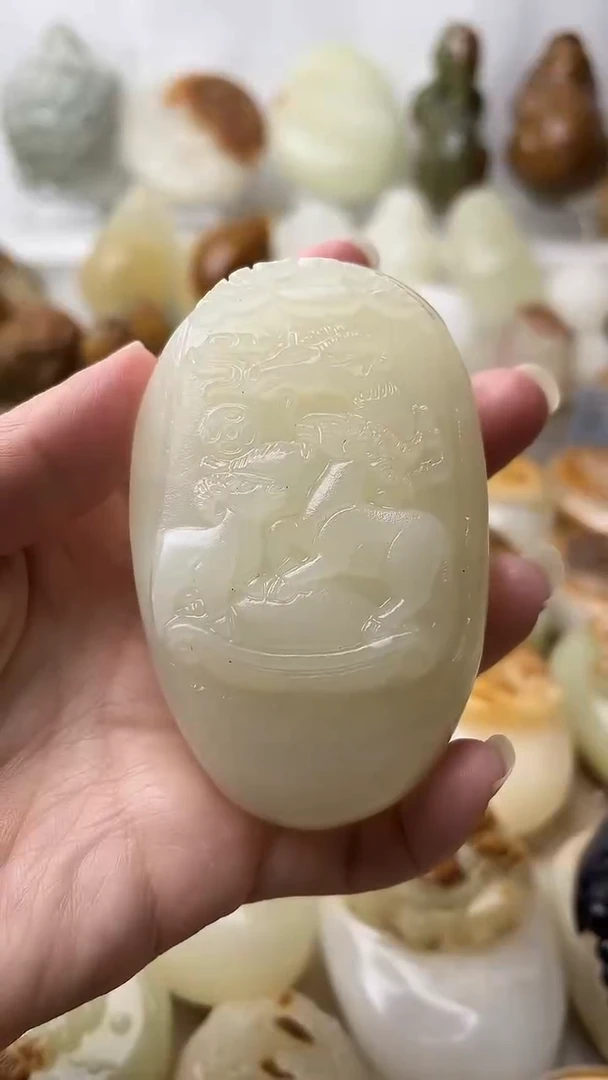 石材古青石棉纹正常不退换三羊开泰